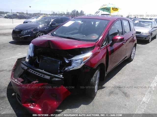 3N1CE2CP3FL410938 - 2015 NISSAN VERSA NOTE S/S PLUS/SV/SL/SR RED photo 2