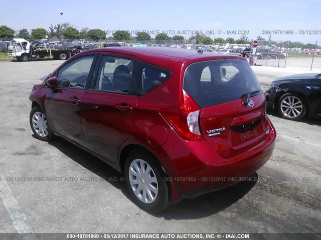 3N1CE2CP3FL410938 - 2015 NISSAN VERSA NOTE S/S PLUS/SV/SL/SR RED photo 3
