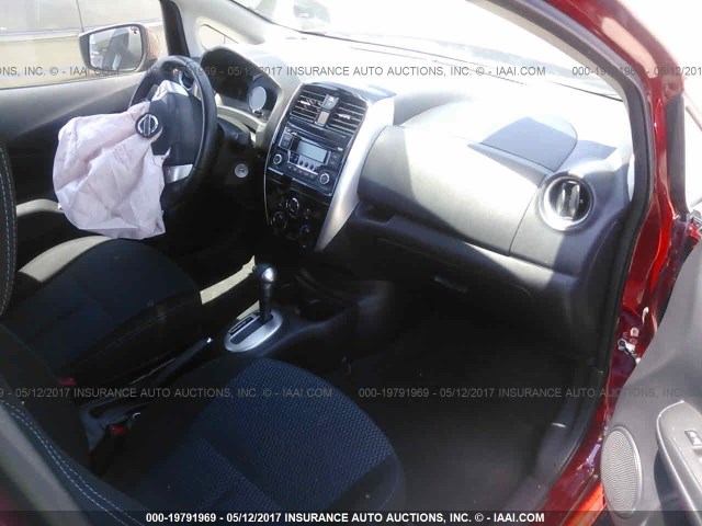 3N1CE2CP3FL410938 - 2015 NISSAN VERSA NOTE S/S PLUS/SV/SL/SR RED photo 5
