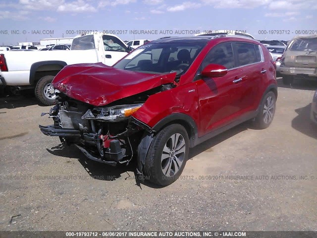 KNDPCCA26B7085346 - 2011 KIA SPORTAGE EX/SX RED photo 2