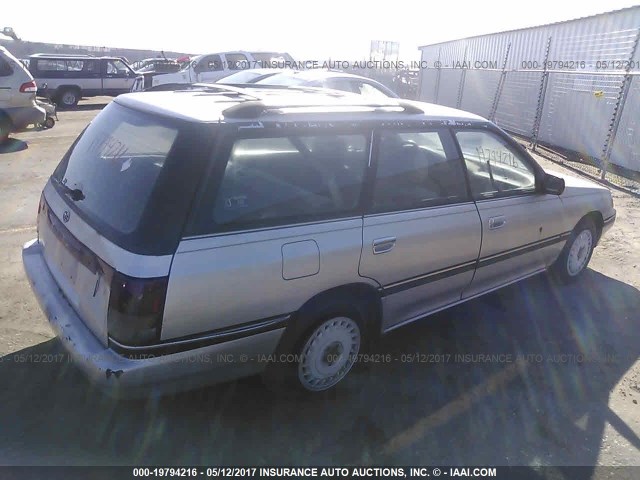 JF2BJ63C3LG919566 - 1990 SUBARU LEGACY L/HX/PX/RX SILVER photo 4