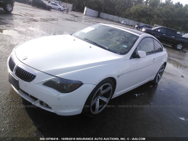 WBAEH73425B192844 - 2005 BMW 645 CI AUTOMATIC WHITE photo 2