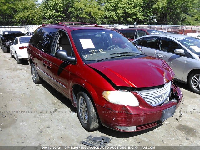 2C8GP64L11R145619 - 2001 CHRYSLER TOWN & COUNTRY LIMITED RED photo 1
