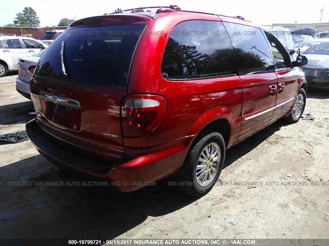2C8GP64L11R145619 - 2001 CHRYSLER TOWN & COUNTRY LIMITED RED photo 4