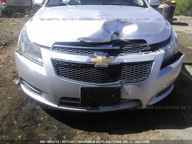 1G1PF5SC0C7344482 - 2012 CHEVROLET CRUZE LT SILVER photo 6