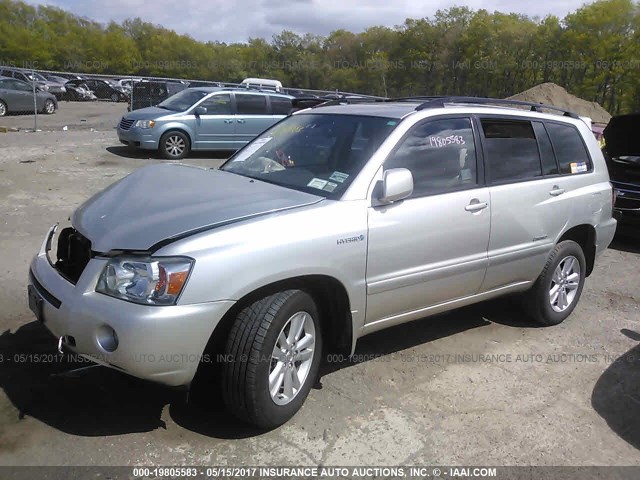 JTEDW21A270019710 - 2007 TOYOTA HIGHLANDER HYBRID SILVER photo 2