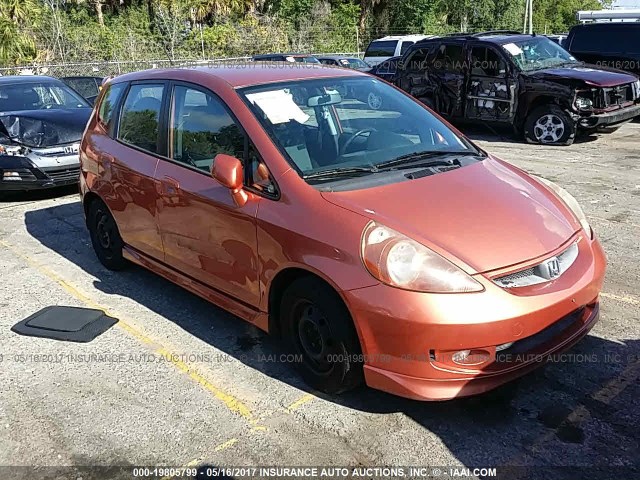 JHMGD37648S026694 - 2008 HONDA FIT SPORT ORANGE photo 1