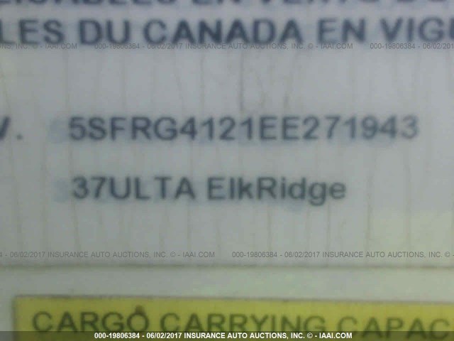 5SFRG4121EE271943 - 2014 HEARTLAND ELKRIDGE  白色 照片 9