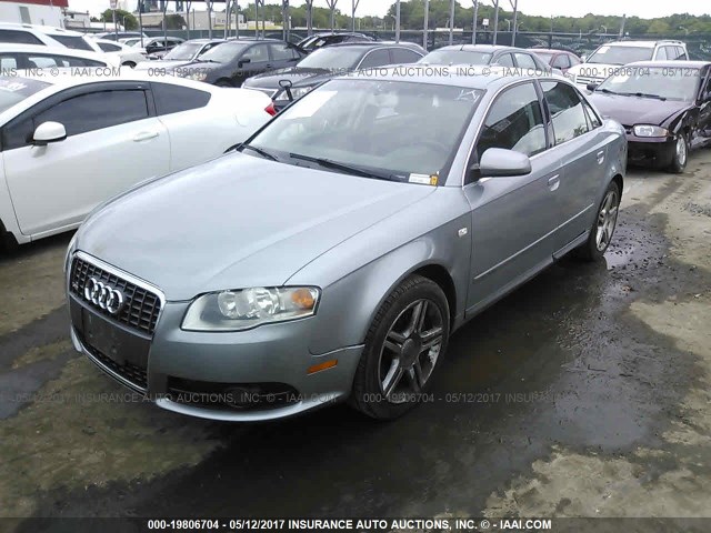 WAUAF78E58A004740 - 2008 AUDI A4 2.0T SILVER photo 2