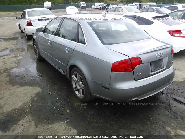 WAUAF78E58A004740 - 2008 AUDI A4 2.0T SILVER photo 3