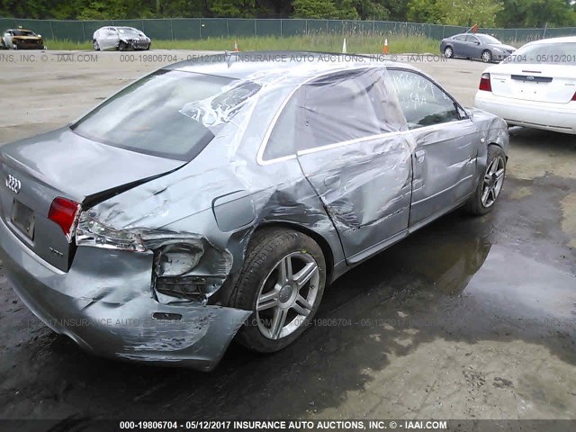 WAUAF78E58A004740 - 2008 AUDI A4 2.0T SILVER photo 6