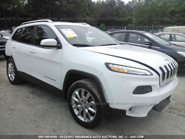 1C4PJMDB6FW772121 - 2015 JEEP CHEROKEE LIMITED WHITE photo 1