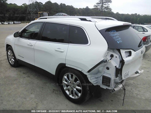 1C4PJMDB6FW772121 - 2015 JEEP CHEROKEE LIMITED WHITE photo 3