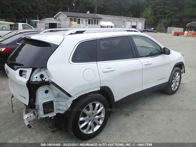 1C4PJMDB6FW772121 - 2015 JEEP CHEROKEE LIMITED WHITE photo 4