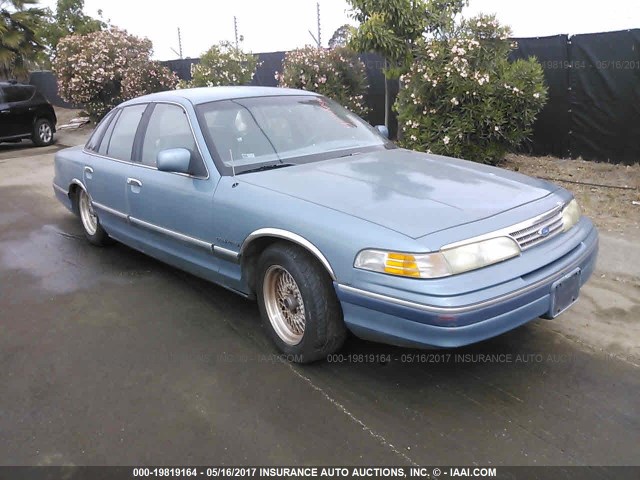 2FALP74W5PX155130 - 1993 FORD CROWN VICTORIA LX BLUE photo 1