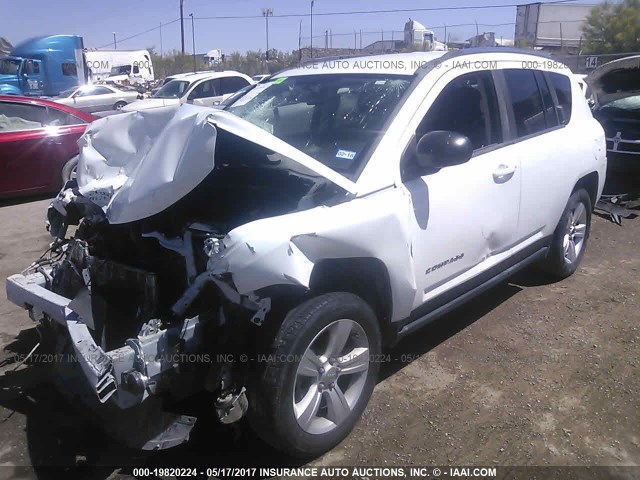 1C4NJCBA4CD566346 - 2012 JEEP COMPASS SPORT WHITE photo 2