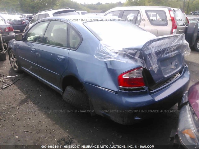 4S3BL616987220746 - 2008 SUBARU LEGACY 2.5I BLUE photo 3