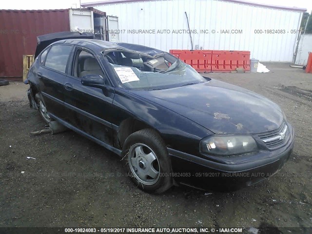 2G1WF52EX29199591 - 2002 CHEVROLET IMPALA BLACK photo 1