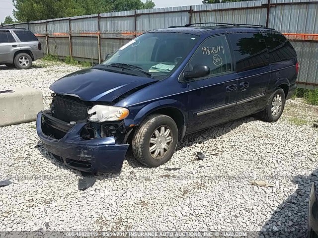 2A4GP54L16R776366 - 2006 CHRYSLER TOWN & COUNTRY TOURING BLUE photo 2