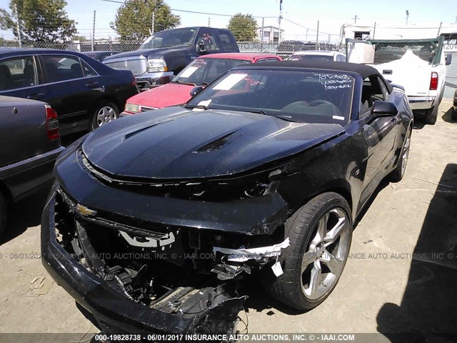 1G1FF3D76H0178937 - 2017 CHEVROLET CAMARO SS Negro foto 2