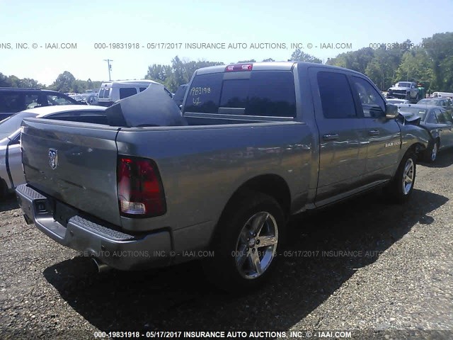 1C6RD6MT2CS334081 - 2012 DODGE RAM 1500 SPORT GRAY photo 4