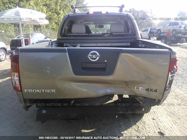 1N6AD07W46C459328 - 2006 NISSAN FRONTIER CREW CAB LE/SE/OFF ROAD BROWN photo 6