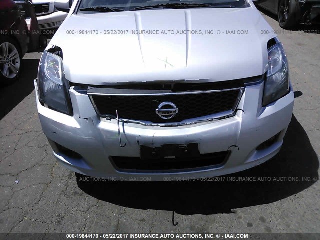 3N1AB6AP9BL646577 - 2011 NISSAN SENTRA 2.0/2.0S/SR/2.0SL SILVER photo 6