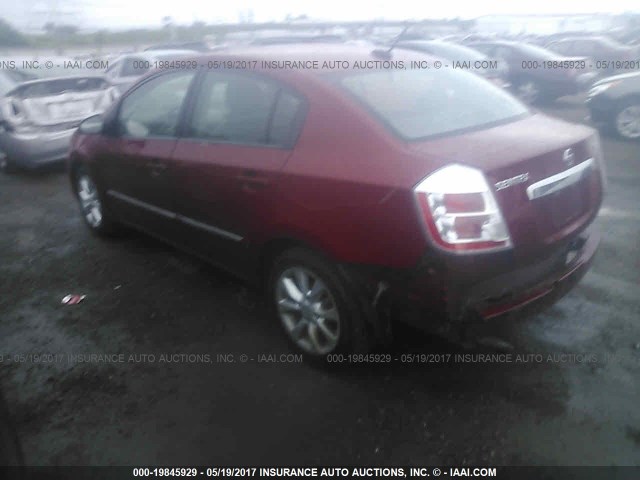 3N1AB6AP9AL622519 - 2010 NISSAN SENTRA 2.0/2.0S/SR/2.0SL RED photo 3