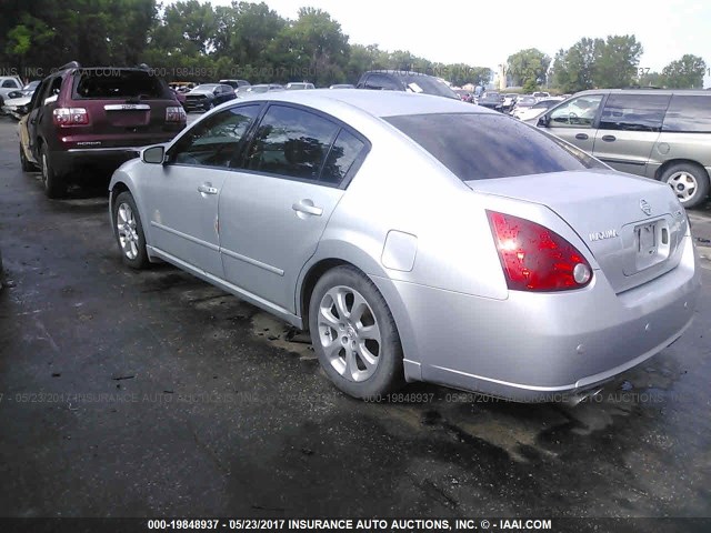 1N4BA41E17C856820 - 2007 NISSAN MAXIMA SE/SL SILVER photo 3