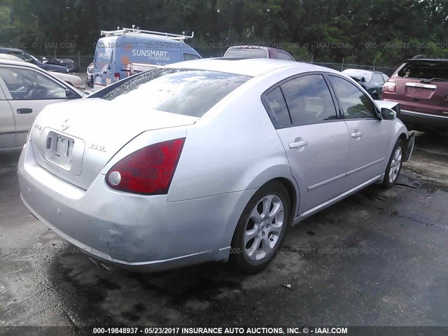 1N4BA41E17C856820 - 2007 NISSAN MAXIMA SE/SL SILVER photo 4