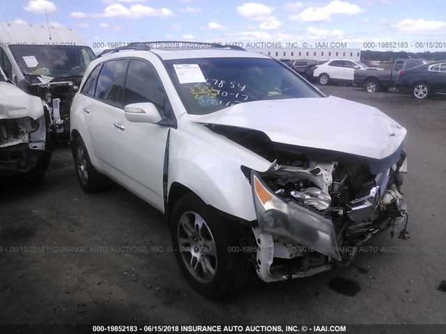 2HNYD28248H544379 - 2008 ACURA MDX WHITE photo 1