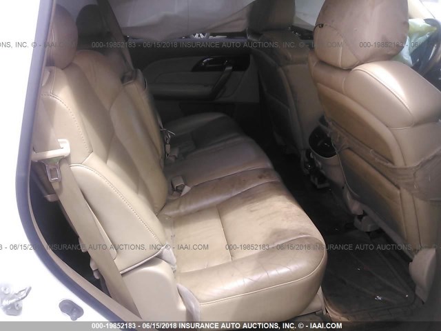 2HNYD28248H544379 - 2008 ACURA MDX WHITE photo 8