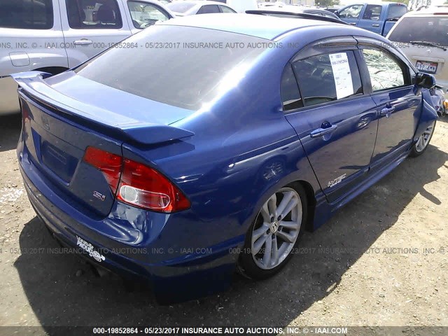 2HGFA55518H701034 - 2008 HONDA CIVIC SI BLUE photo 4