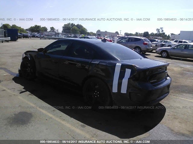 2C3CDXL9XHH536664 - 2017 DODGE CHARGER SRT HELLCAT BLACK photo 3