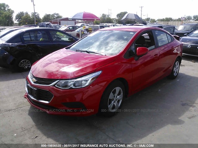 1G1BC5SMXG7328551 - 2016 CHEVROLET CRUZE LS RED photo 2