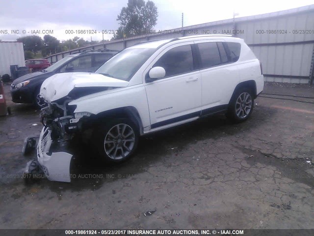 1C4NJCCBXED586952 - 2014 JEEP COMPASS LIMITED WHITE photo 2