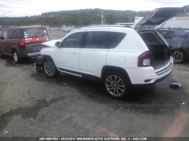 1C4NJCCBXED586952 - 2014 JEEP COMPASS LIMITED WHITE photo 3