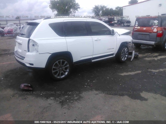 1C4NJCCBXED586952 - 2014 JEEP COMPASS LIMITED WHITE photo 4