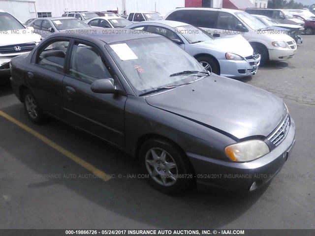 KNAFB121135294402 - 2003 KIA SPECTRA LS GRAY photo 1