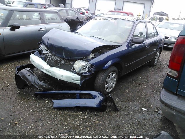 JM1BJ2227Y0302249 - 2000 MAZDA PROTEGE DX/LX BLUE photo 2