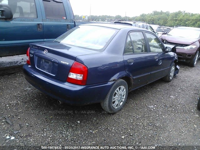 JM1BJ2227Y0302249 - 2000 MAZDA PROTEGE DX/LX BLUE photo 4