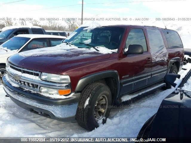 3GNFK16T8YG189880 - 2000 CHEVROLET SUBURBAN K1500 MAROON photo 2