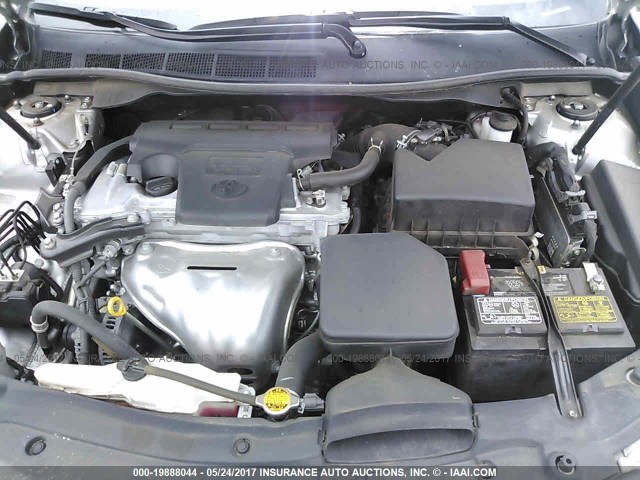 4T1BF1FK9CU184370 - 2012 TOYOTA CAMRY SE/LE/XLE SILVER photo 10