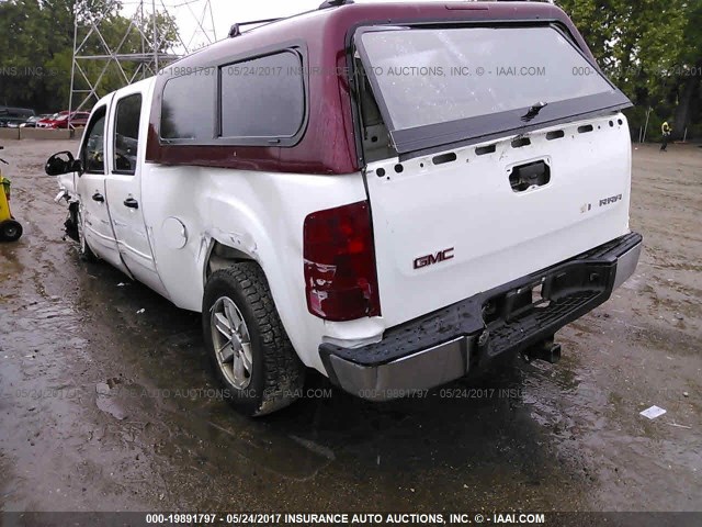 3GTP2VE76DG289026 - 2013 GMC SIERRA K1500 SLE WHITE photo 3