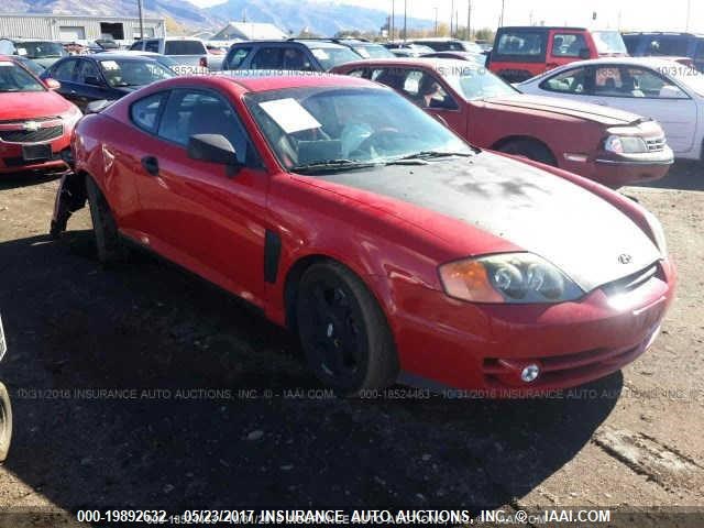 KMHHM65D34U126840 - 2004 HYUNDAI TIBURON RED photo 1