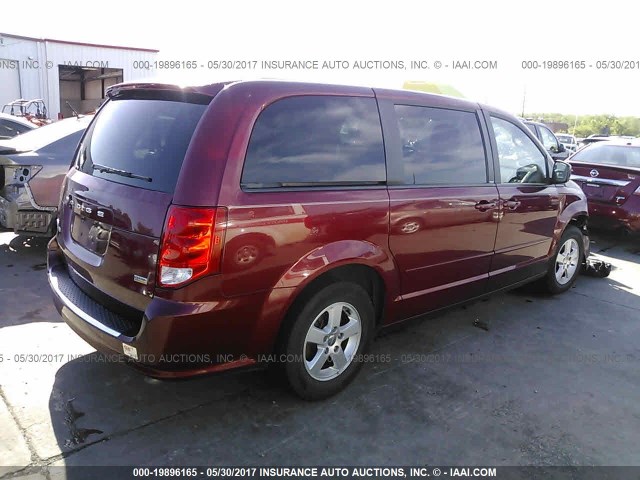 2D4RN3DG6BR628433 - 2011 DODGE GRAND CARAVAN MAINSTREET RED photo 4