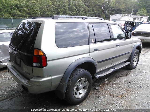 JA4MT21H22J065044 - 2002 MITSUBISHI MONTERO SPORT ES/SPORT LS GRAY photo 4