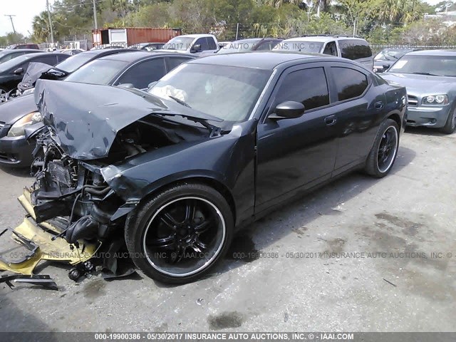 2B3KA43R18H257152 - 2008 DODGE CHARGER GRAY photo 2