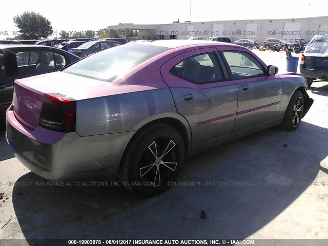 2B3KA43G47H719071 - 2007 DODGE CHARGER SE/SXT GRAY photo 4