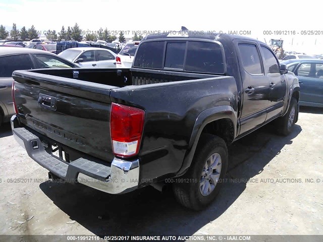 5TFAZ5CN2GX005524 - 2016 TOYOTA TACOMA DBL CAB/SR5/TRD SPORT/OR BLACK photo 4